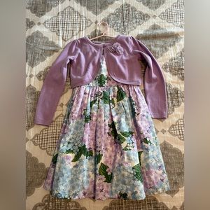 Girls Gymboree dress and sweater size 7
